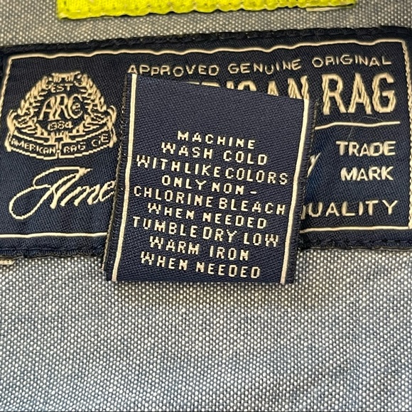 American Rag Slim Fit Bottom Down Light Blue Shirt Men Size XXL - Picture 13 of 16